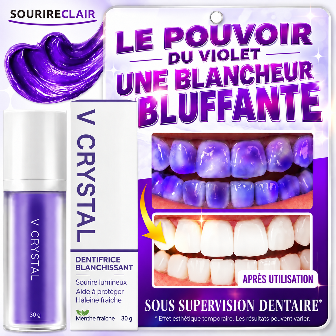 V Crystal · Gel correcteur de couleur — 30 g