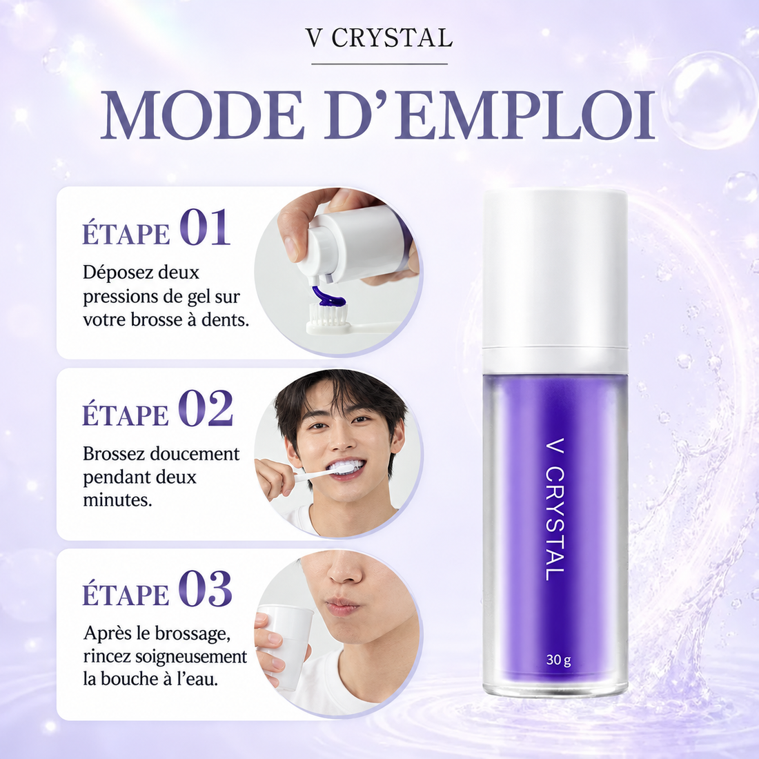 V Crystal · Gel correcteur de couleur — 30 g