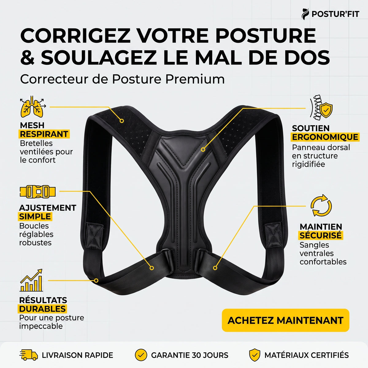 DosLibre — Soutien postural réglable
